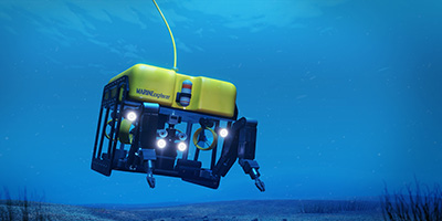 3d rendering of a work class subsea remotely operated vehicle